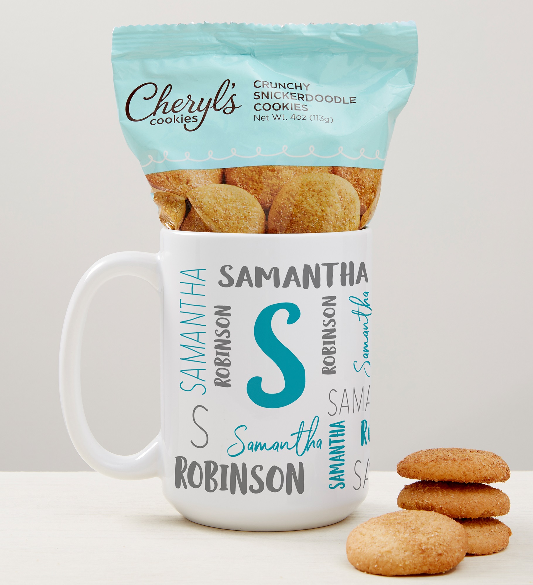 Notable Name Personalized Coffee Mug with Cheryl's Cookies